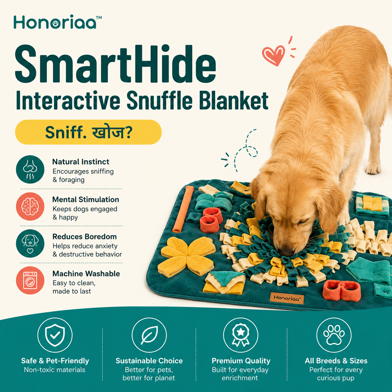 Honoriaa™ SmartHide Interactive Snuffle Blanket